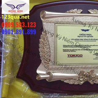 Biểu trưng gỗ đồng, bảng vinh danh gỗ đồng chất lượng, sang trọng