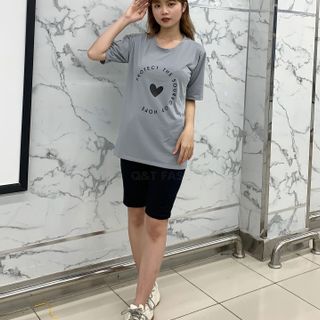 Sét bộ nữ ,đồ bộ lững ngố nữ thun coton sufa,áo phom rộng phối quần đen ,thời trang xuân hè BL13-XÁM