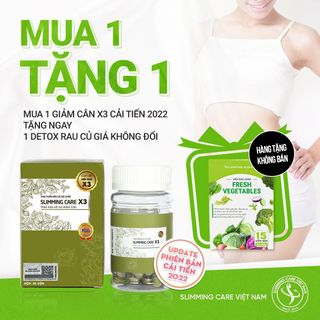 Viên Thảo Mộc Giảm Cân Slimming Care X3 Thế Hệ Mới Tặng detox