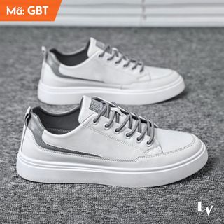 Giày nam trắng sneaker, giày nam thể thao trẻ trung, cá tính