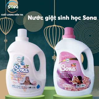 Nước Giặt Xả Thiên Nhiên 2 in 1 SONA Hương Ban Mai Can 4.2KG| Sản phẩm chiết xuất từ thiên nhiên, an toàn và thân thiện với môi trường
