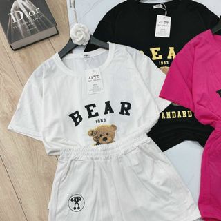 Bộ mặc nhà logo in Bear Gấu giá sỉ