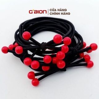 Sỉ 100 dây cột tóc tua rua, quả chery 3 chấm dễ thương style hàn quốc, cột tóc sỉ HANAotis