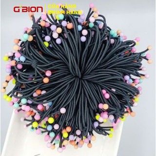 Sỉ 100 dây cột tóc tua rua, quả chery 3 chấm dễ thương style hàn quốc, cột tóc sỉ HANAotis