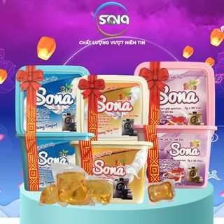 Hộp Viên Giặt Xả Hương Comfort | Viên Giặt Xả Quần Áo SoNa - Sản Phẩm Chiết Xuất Từ Thiên Nhiên Siêu Tiện Lợi |Hộp 30 Viên| Siêu Tiết Kiệm & An Toàn