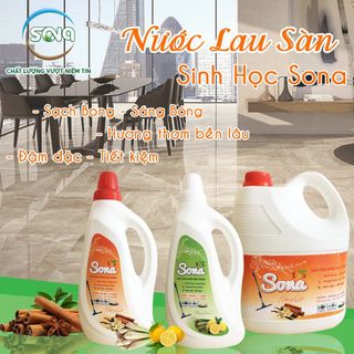 Nước Lau Sàn Thiên Nhiên SoNa 1.25kg Hương Chanh Xả | Đuổi Ruồi Muỗi, Côn Trùng, Cho Sàn Nhà Luôn Sáng Bóng