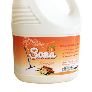 Nước lau sàn Thiên Nhiên SONA hương Chanh Sả Can 3,6 Kg | Nước lau sàn Sinh học SONA kết hợp tinh dầu thiên nhiên khử mùi, đuổi muỗi (Quế/Sả chanh)