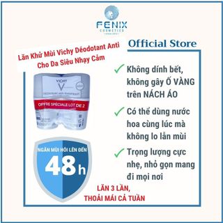 Lăn nách VICHY 50ml THƠM THO 3 NGÀY, KHÔNG Ố VÀNG nách