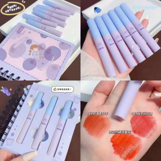 Set son Vongee notebook xanh hồng 3 cây
