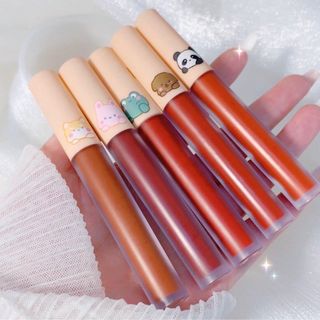 Set son Vongee trắng thỏ 5 cây
