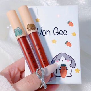 Set son Vongee trắng thỏ 5 cây