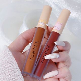 Set son Vongee trắng thỏ 5 cây