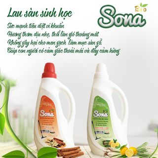 Nước Lau Sàn Thiên Nhiên SoNa 1.25kg Hương Quế | Cho Sàn Nhà Sáng Bóng, Hương Thơm Mát Từ Thiên Nhiên