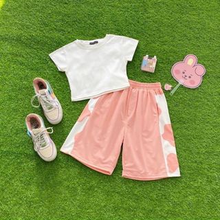 Sét áo croptop quần phối bò