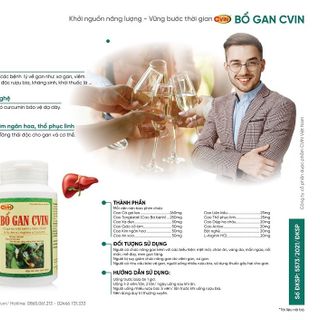 Bổ gan CVIN - Viên uống giải độc gan tăng cường chức năng gan từ cà gai leo và cao xạ đen