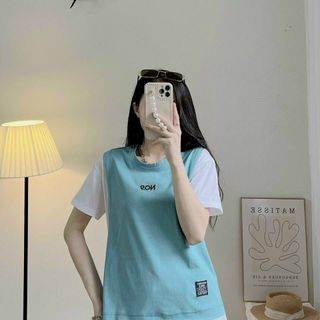 Đồ bộ mặc nhà thun cotton logo in NO.9 tay lỡ quần đùi