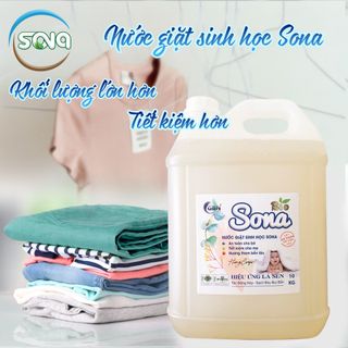 Nước Giặt Thiên Nhiên SONA Hương Bam Mai 10Kg Hương Ban Mai SONA| Chiết Xuất từ thiên nhiên, Can Lớn Tiện Lợi Hơn & Tiết Kiệm Hơn