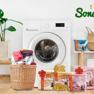 Hộp Viên Giặt Xả Hương Nước Hoa| Viên Giặt Xả Quần Áo SoNa - Sản Phẩm Chiết Xuất Từ Thiên Nhiên Siêu Tiện Lợi |Hộp 30 Viên| Siêu Tiết Kiệm & An Toàn