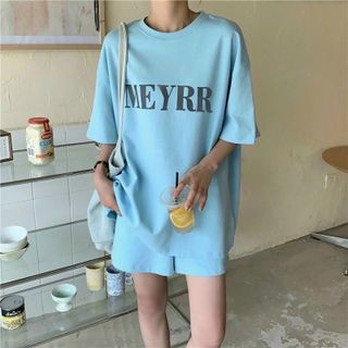 Đồ bộ mặc nhà thun cotton logo in MEYRR đẹp