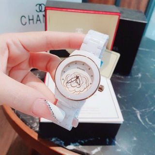 ĐỒNG HỒ CHANE CERAMIC MẶT HOA NỮ CAO CẤP