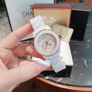 ĐỒNG HỒ CHANE CERAMIC MẶT HOA NỮ CAO CẤP