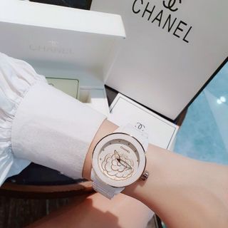 ĐỒNG HỒ CHANE CERAMIC MẶT HOA NỮ CAO CẤP