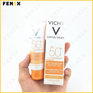Kem Chống Nắng Vichy CAPITAL SOLEIL ANTI-DARK SPOT 3IN1  SPF50+ 50ml - ( Ngăn sạm da, giảm thâm nám hằng ngày )