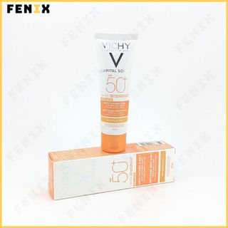 Kem Chống Nắng Vichy CAPITAL SOLEIL ANTI-DARK SPOT 3IN1  SPF50+ 50ml - ( Ngăn sạm da, giảm thâm nám hằng ngày )