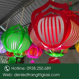 Lồng Đèn Nhựa Thả Trang Trí Kiểu Hoa sen 40cm - Trang Trí Ngoài Trời