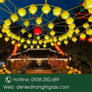Lồng Đèn Nhựa Thả Trang Trí Kiểu Hoa sen 40cm - Trang Trí Ngoài Trời