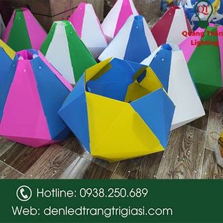 Lồng Đèn Nhựa Thả Trang Trí Kiểu Kim Cương - Trang Trí Ngoài Trời