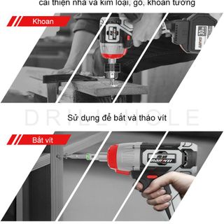 Máy khoan pin không chổi than, máy siết bulong NANWEI D0008398