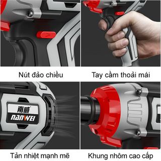 Máy khoan pin không chổi than, máy siết bulong NANWEI D0008398