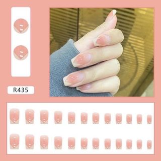 Bộ 24 móng giảbeauty nail ( kèm theo keo dán + dũa móng ) hoạ tiết đơn giản