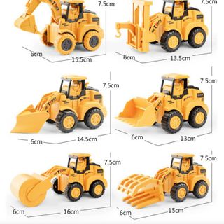 Bộ 6 xe công trường cho bé