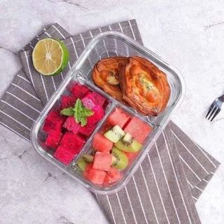 Hộp thuỷ tinh đựng cơm 3 ngăn