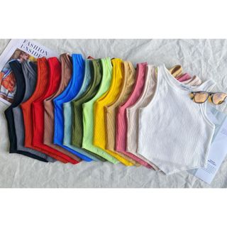 [Ảnh Thật - Xưởng Sỉ] áo Croptop Ba Lổ Vạt nhọn A002