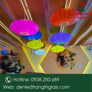 Lồng Đèn Nhựa Thả Trang Trí Kiểu trái Bí - Trang Trí Ngoài Trời