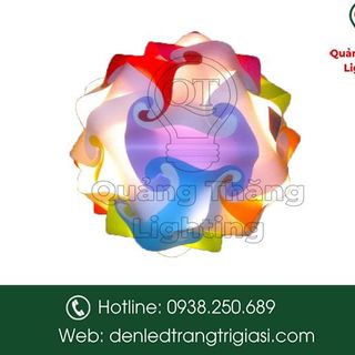 Lồng Đèn Nhựa Thả Trang Trí Kiểu Ráp IQ Tròn - Trang Trí Ngoài Trời