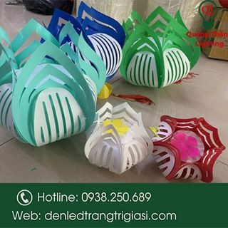 Lồng đèn Trang Trí Kiểu Hoa Sen Bằng Nhựa 30cm - Trang Trí Ngoài Trời
