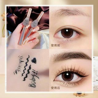 Bút lông kẻ mắt WODWOD đầu siêu mảnh tặng kèm gương xịn xò