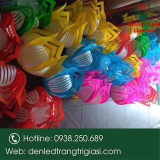Lồng Đèn Nhựa Thả Trang Trí Kiểu Hoa sen 20cm - Trang Trí Ngoài Trời