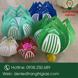 Lồng Đèn Nhựa Thả Trang Trí Kiểu Hoa sen 20cm - Trang Trí Ngoài Trời