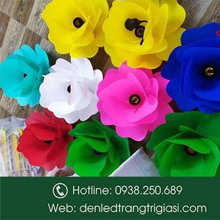 Lồng Đèn Nhựa Thả Trang Trí Kiểu hoa hồng - Trang Trí Ngoài Trời