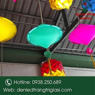 Lồng Đèn Nhựa Thả Trang Trí Kiểu Nón Lá - Trang Trí Ngoài Trời