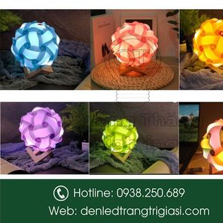 Lồng Đèn Nhựa Thả Trang Trí Kiểu Ráp IQ Tròn 37cm- Trang Trí Ngoài Trời