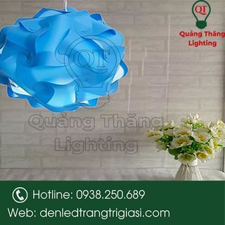 Lồng Đèn Nhựa Thả Trang Trí Kiểu Ráp IQ Tròn 37cm- Trang Trí Ngoài Trời