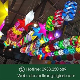 Lồng Đèn Nhựa Thả Trang Trí Kiểu hoa hồng - Trang Trí Ngoài Trời