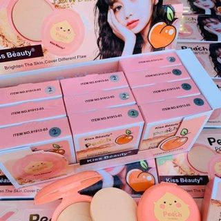 Phấn nén trái đào kiềm dầu Kiss Beauty nội địa Trung