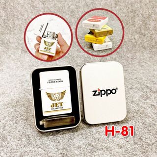 BẬT LỬA ZIPPO 2 MẶT HÌNH GÓI THUỐC LÁ JET (HỘP THIẾC KÈM XĂNG) - Phân phối bởi TANY LIGHTER